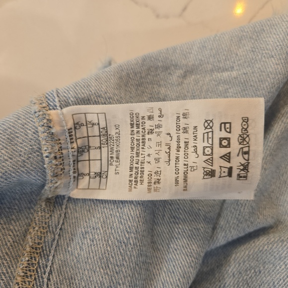 Guess Womens Cotton Halter Distressed Relaxed Denim Mini Dress Blue Size Small - Picture 12 of 12